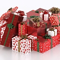 Christmas gift box gift box gift box beautiful Chen ornaments 3d model