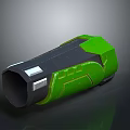 Green And Black Tactical Weapon With Metallic Parts And Structural Design