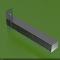 Modern Metal And Wooden Long Rectangular Wall Mounted Shelf For Home Decor