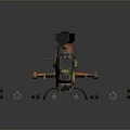 Detailed Military Helicopter Model With Camouflage Paint Rotors And Missiles
