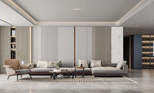 modern living room 3d model