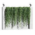 Natural Green Hanging Plant Decorative Ornament Set For Wall Railing Decoration