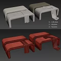 Modern Minimalist Upholstered Sofa Bench With Soft Fabric For Bedroom And Entryway Home Decoration
