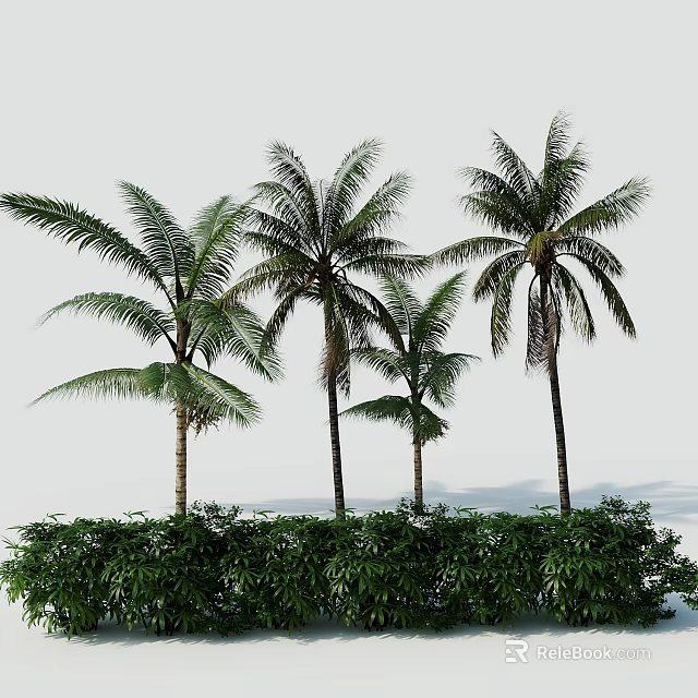 Tropical Tree House Design Surrounded By Palm Trees And Lush Greenery 3d model 