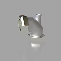 Stainless Steel Pipe Elbow Fitting Plumbing Component With Hex Nut Connection