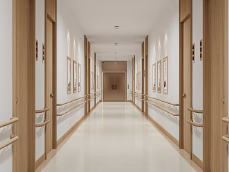 New Chinese-style Nursing Home Corridor 3d model
