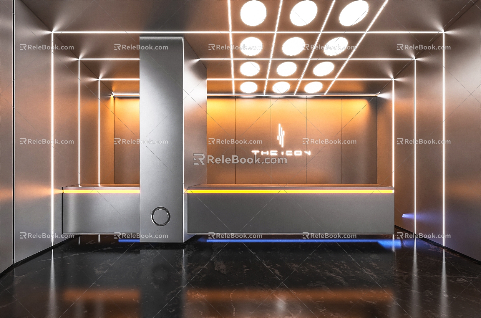 Modern Front Desk 3d model