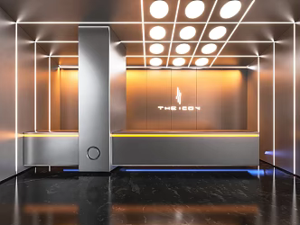 Modern Front Desk 3d model