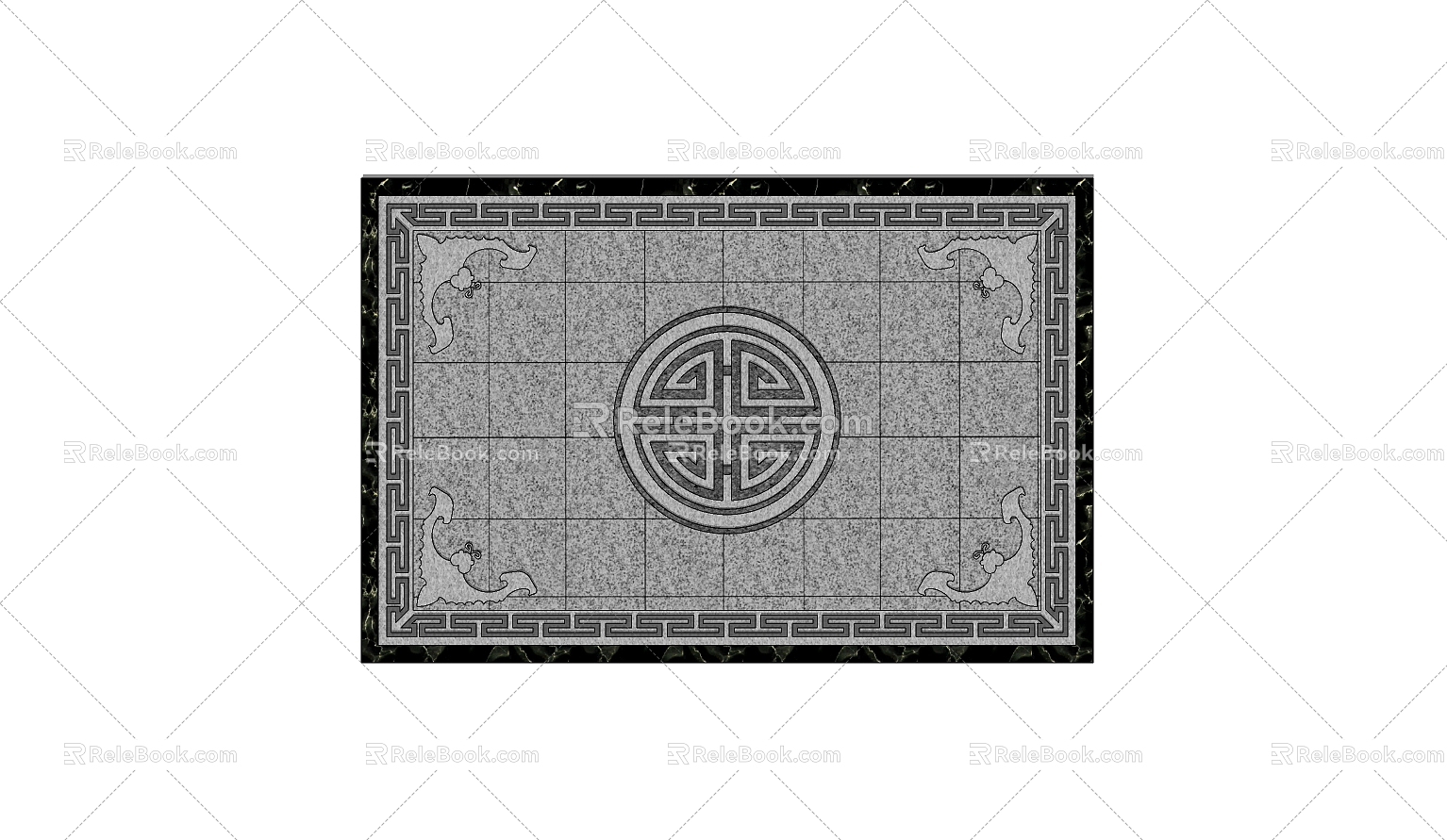 New Chinese-style Floor Tile Ground Paving 3d model