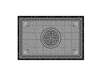 New Chinese-style Floor Tile Ground Paving 3d model