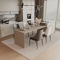 Nakajima Table and Chair Combination 3d model