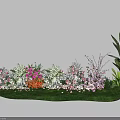 Diverse Floral Display Featuring Colorful Flower Clusters Lush Green Foliage And Grass Lawn Base