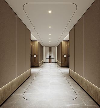 New Chinese Aisle Hotel Aisle 3d model