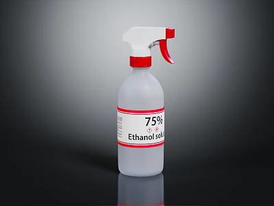75 Percent Ethanol Solution Disinfectant Spray Bottle For Home Use 3d model