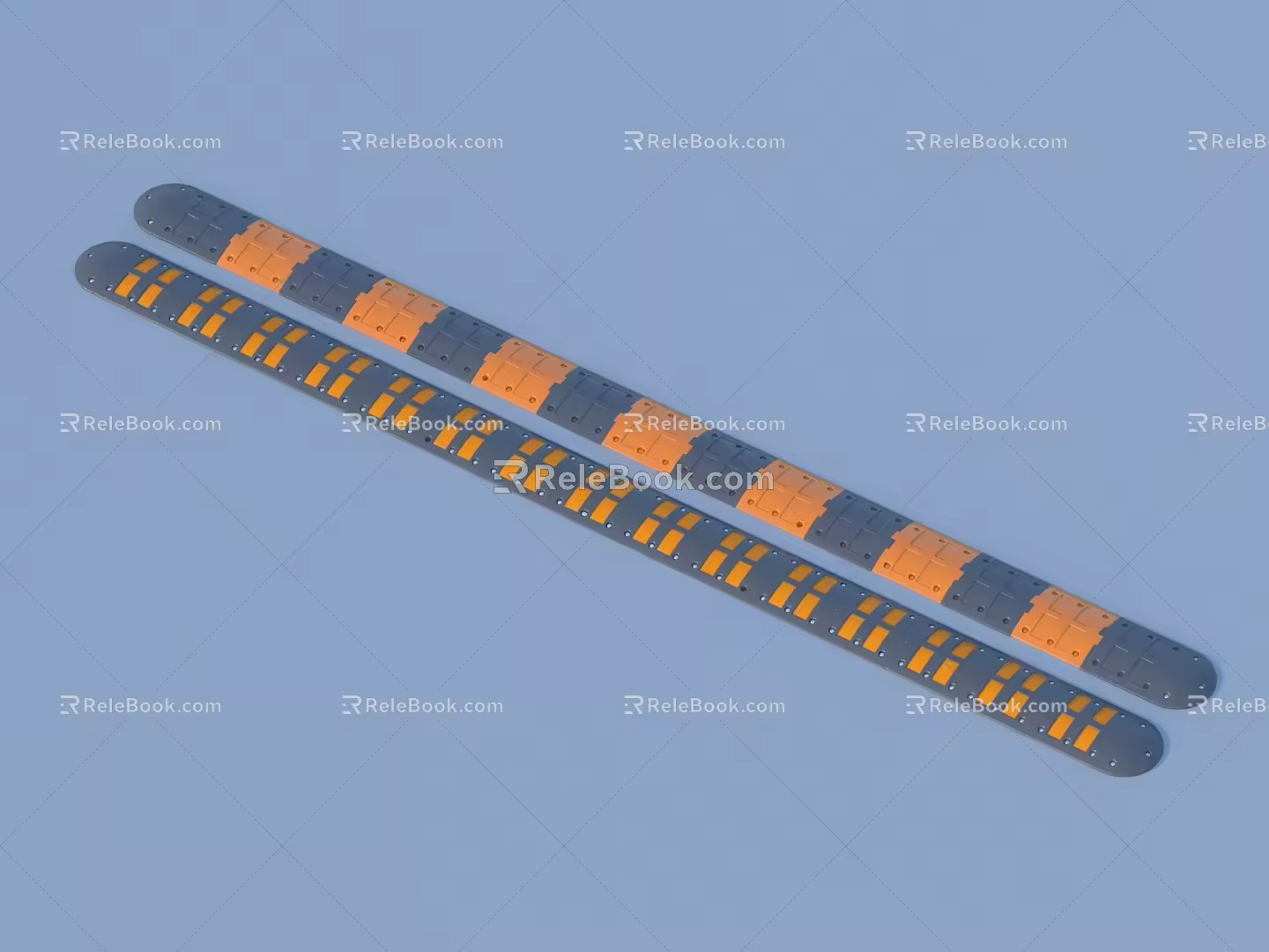 Anti-collision bar parking block pile 3d model