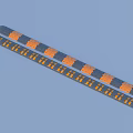 Anti-collision bar parking block pile 3d model