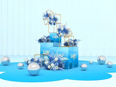 Modern Meichen Blue Floriculture Box Pin Point 3d model