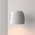 Modern Lighting Combination With Wooden Floor Lamp Bell Shaped Pendant And Warm Light