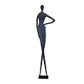 Abstract Modern Female Sculpture With Slender Figure And Elegant Standing Pose