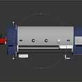 Industrial Horizontal Heating Boiler With Stainless Steel Body Pipes Valves Control Panel And Red Connector