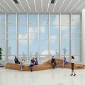 Modern Lobby Sofa Combination 3d model
