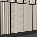 Modern Wall Paneling With Various Decorative Textures And Design Patterns 3d model