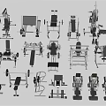 Different Types of Sports Equipment Featuring Fitness Machines Dumbbells Benches And Training Gear