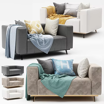 Single sofa 3d model