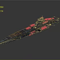Futuristic Sci Fi Warship With Advanced Blue Hull And Complex Weapon Systems