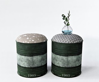 Industrial LOFT Stool Sofa Stool Low Stool Shoe Stool Foot Stool Plant Vase Ornaments Round Stool Casual Stool 3d model