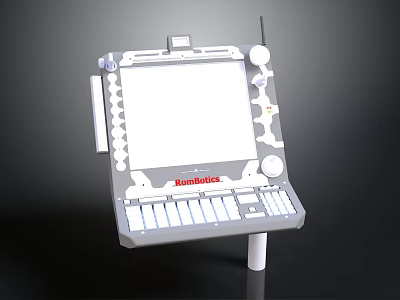 Anatomics Medical Console With Display Screen Keyboard And Control Knobs 3d model