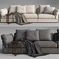 Modern Multiplayer Sofa Man Sofa Three-Seat Sofa 3d model