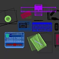 Complete Desktop Computer Setup With Monitor Keyboard Mouse Headphones Smartphone Books And Coffee Cup