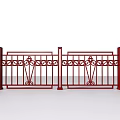 Guardrail railing fence wrought iron railing 3D model 3d model