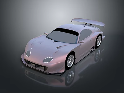 Pink Sports Car With Sleek Design Rear Spoiler And Shiny Exterior 3d model