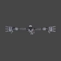 Unique Game and Movie Character 3D Model with Slender Limbs Antenna Head and Red Details