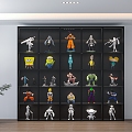 Hand-held Showcase Showcase Astronaut Green Plant Monkey King SpongeBob Squarepants Big Eyes Cute Doll Avengers Vegeta One Piece Dragon Ball 3d model