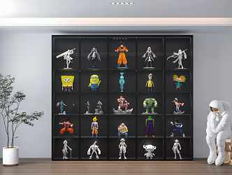 Hand-held Showcase Astronaut Green Plant Monkey King SpongeBob Squarepants Big Eyes Cute Doll Avengers Vegeta One Piece Dragon Ball 3d model