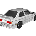 Classic Sports Car With Retro Design Black Wheels Rear Spoiler And Front Air Intakes