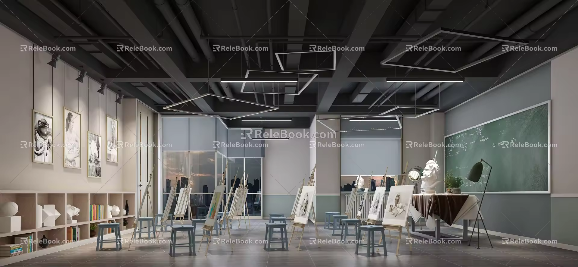 Classroom Studio Art Class Studio 3d model