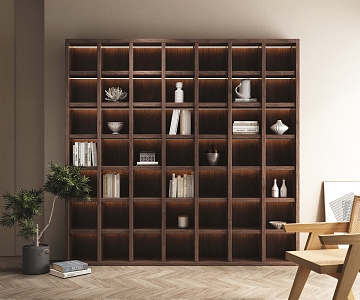 Quiet Bookcase Decorative Bookcase 3d model