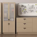 Modern Office Storage Furniture With Glass Door Cabinets Drawer Chest And Whiteboard