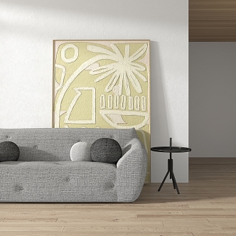 abstract decorative painting 3d model