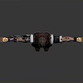 Detailed Male 3D Character With Red Black Outfit Belt And Arms Outstretched
