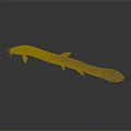 Slender Spotted Freshwater Fish 3D Rendered with Detailed Texture as Aquatic Animal