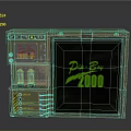 Pit-Boy 2000 Control Panel With Metal Casing Gauges Buttons Warning Labels And Green Text