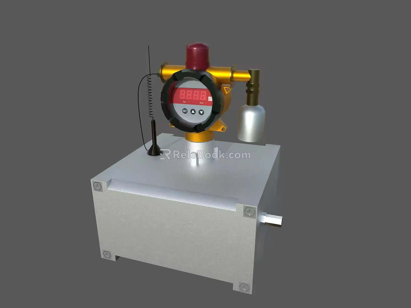 Combustible gas detector sensor instrument 3d model
