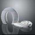 3D Modeling Equipment For Crafting Curved White Architectural Glass Models
