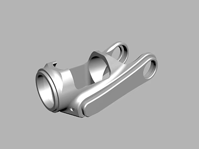 Precision Engineered Metal Mechanical Part With Holes And Industrial Design 3d model