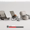 Modern Lounge Chair Designs With Mesh Wooden Upholstered Frames Featuring Throw Blanket And Decorative Details